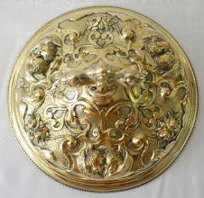 Antique French solid silver gilt Baroque Ciborium